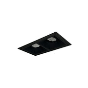 Nora Lighting NMIOT-12-B-GG-CDX-10-B - Recessed - Iolite MLS 2-Head Trim Set, Black Flange, Comfort Dim, 800lm, Black Adj. Gimbal Trims