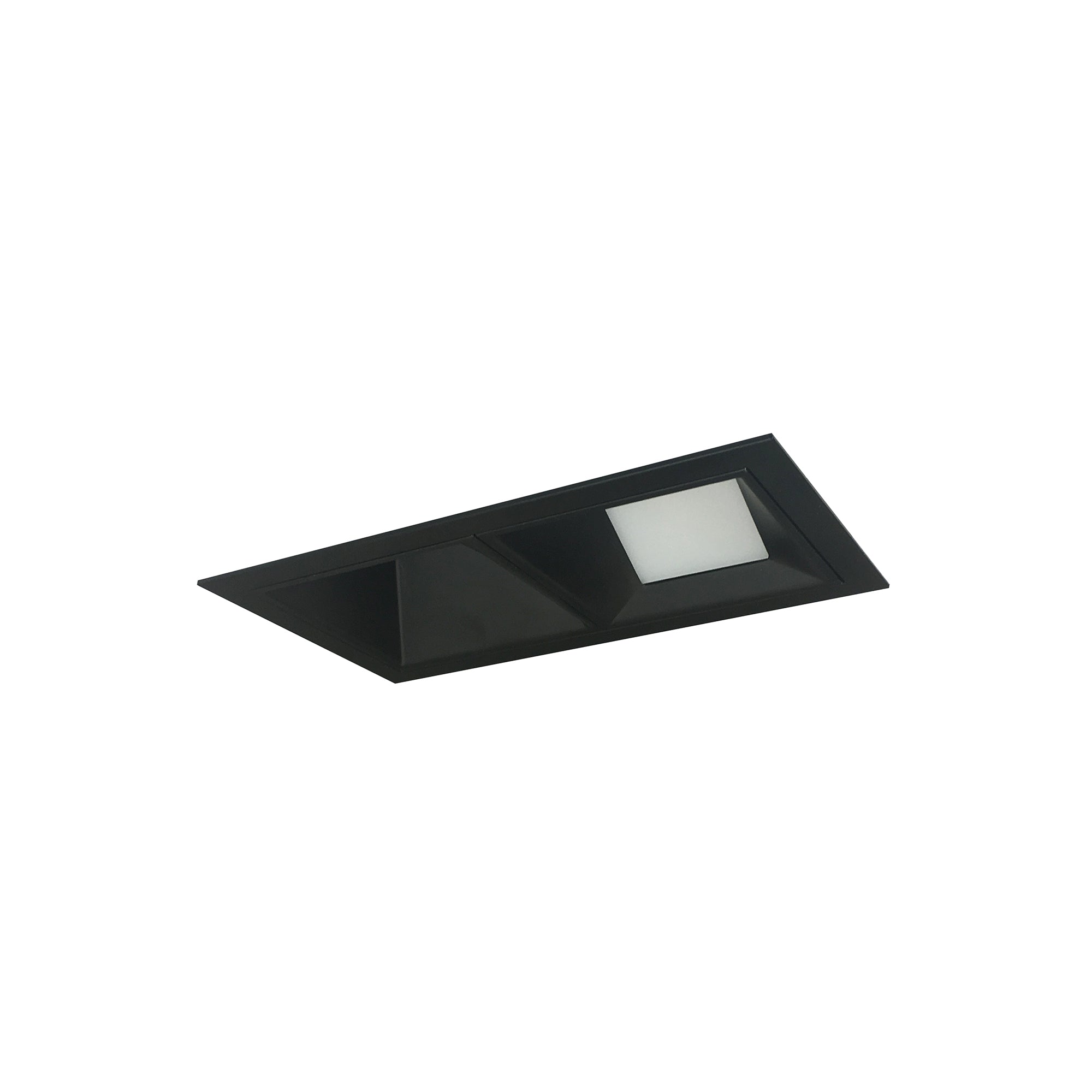 Nora Lighting NMIOT-12-B-WW-35X-10-B - Recessed - Iolite MLS 2-Head Trim Kit, Black Flange, 3500K, 1000lm, Black Wall Wash Trims