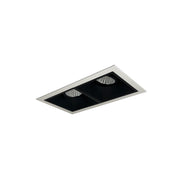 Nora Lighting NMIOT-12-MPW-GG-30X-10-B - Recessed - Iolite MLS 2-Head Trim Set, MPW Flange, 3000K, 1000lm, Black Adj. Gimbal Trims