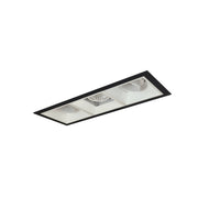 Nora Lighting NMIOT-13-B-AAF-CDX-10-MPW - Recessed - Iolite MLS 3-Head Trim Kit, Black Flange, Comfort Dim, 800lm, MPW Adj. Snoot/Fixed Downlt. Trims
