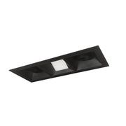 Nora Lighting NMIOT-13-B-AAW-30X-10-B - Recessed - Iolite MLS 3-Head Trim Kit, Black Flange, 3000K, 1000lm, Black Adj. Snoot/Wall Wash Trims