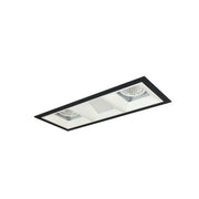Nora Lighting NMIOT-13-B-FFW-50X-10-MPW - Recessed - Iolite MLS 3-Head Trim Kit, Black Flange, 5000K, 1000lm, MPW Fixed Downlt./Wall Wash Trims