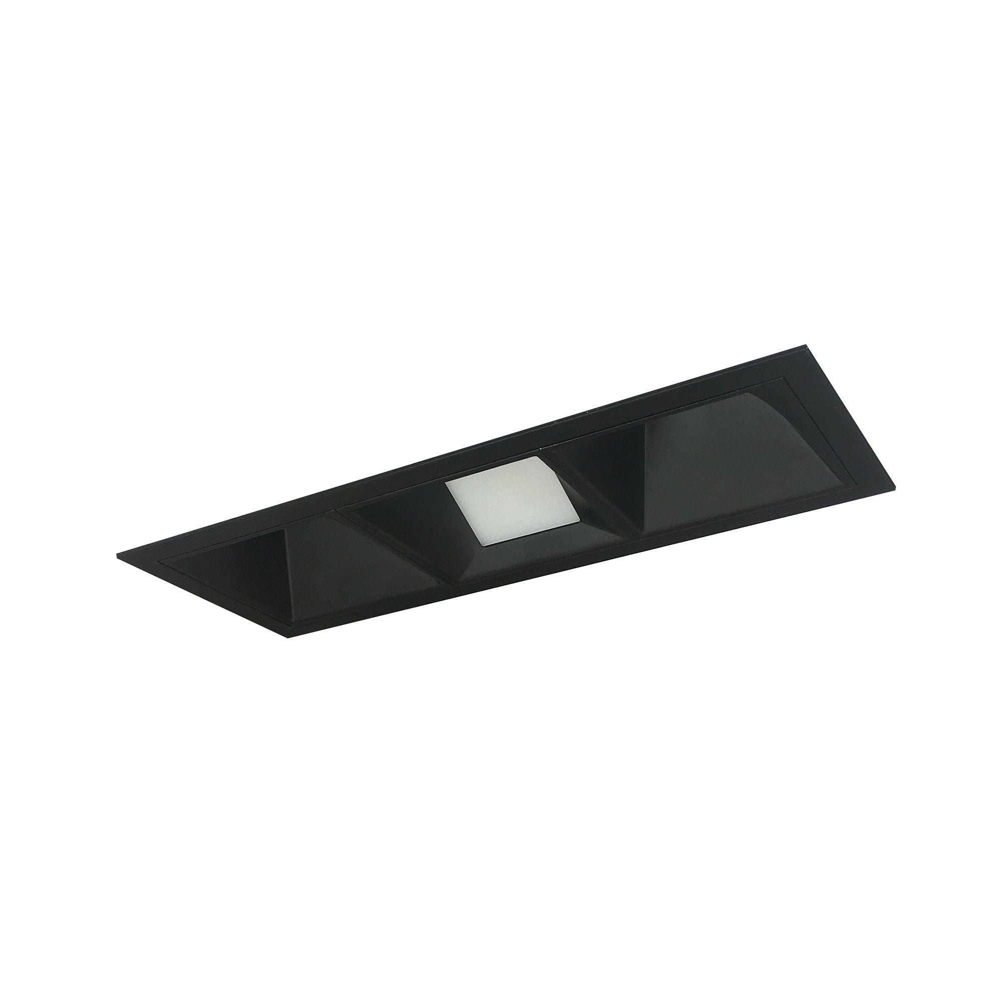 Nora Lighting NMIOT-13-B-WWW-CDX-10-B - Recessed - Iolite MLS 3-Head Trim Kit, Black Flange, Comfort Dim, 800lm, Black Wall Wash Trims