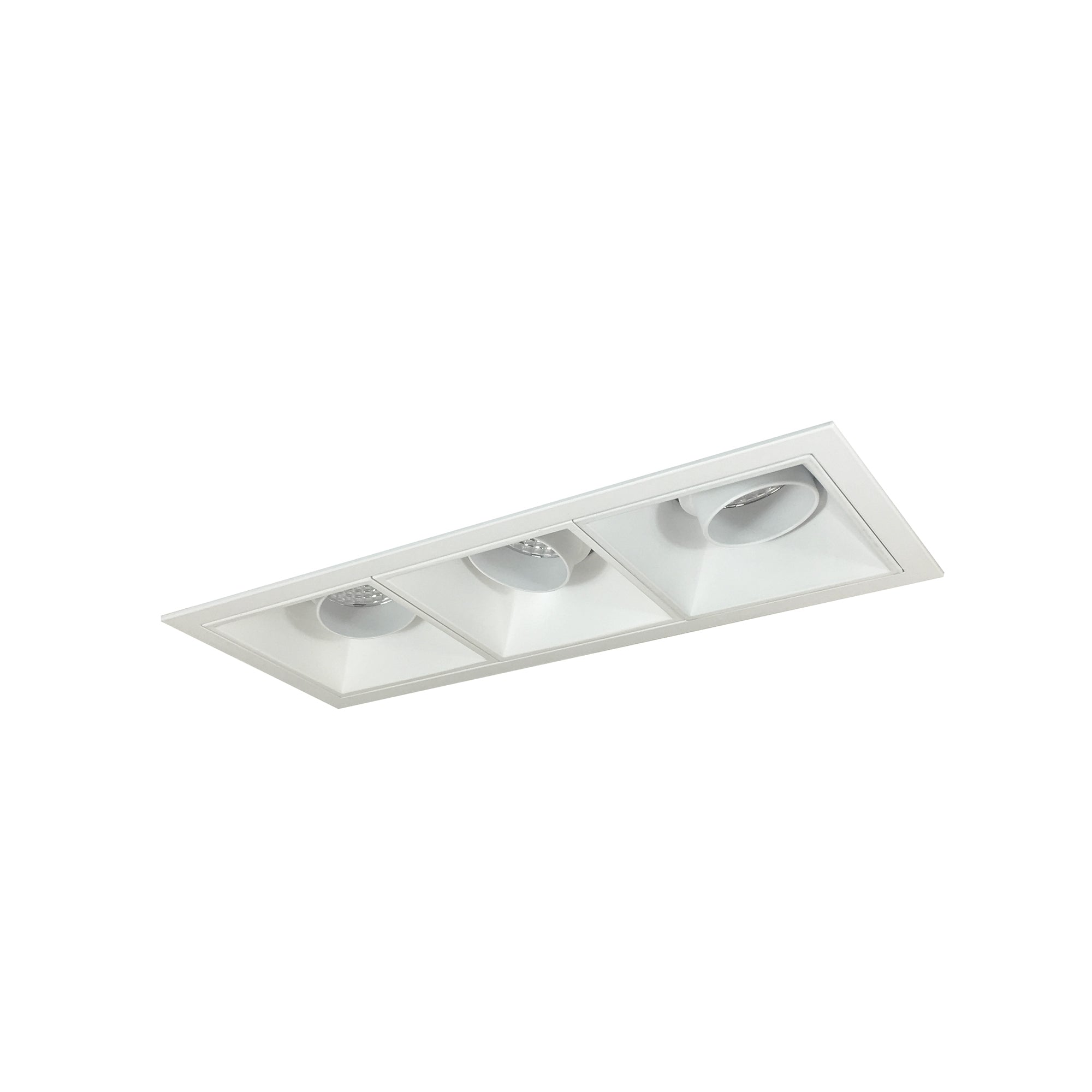 Nora Lighting NMIOT-13-MPW-AAA-35X-10-MPW - Recessed - Iolite MLS 3-Head Trim Kit, MPW Flange, 3500K, 1000lm, MPW Adj. Snoot Trims