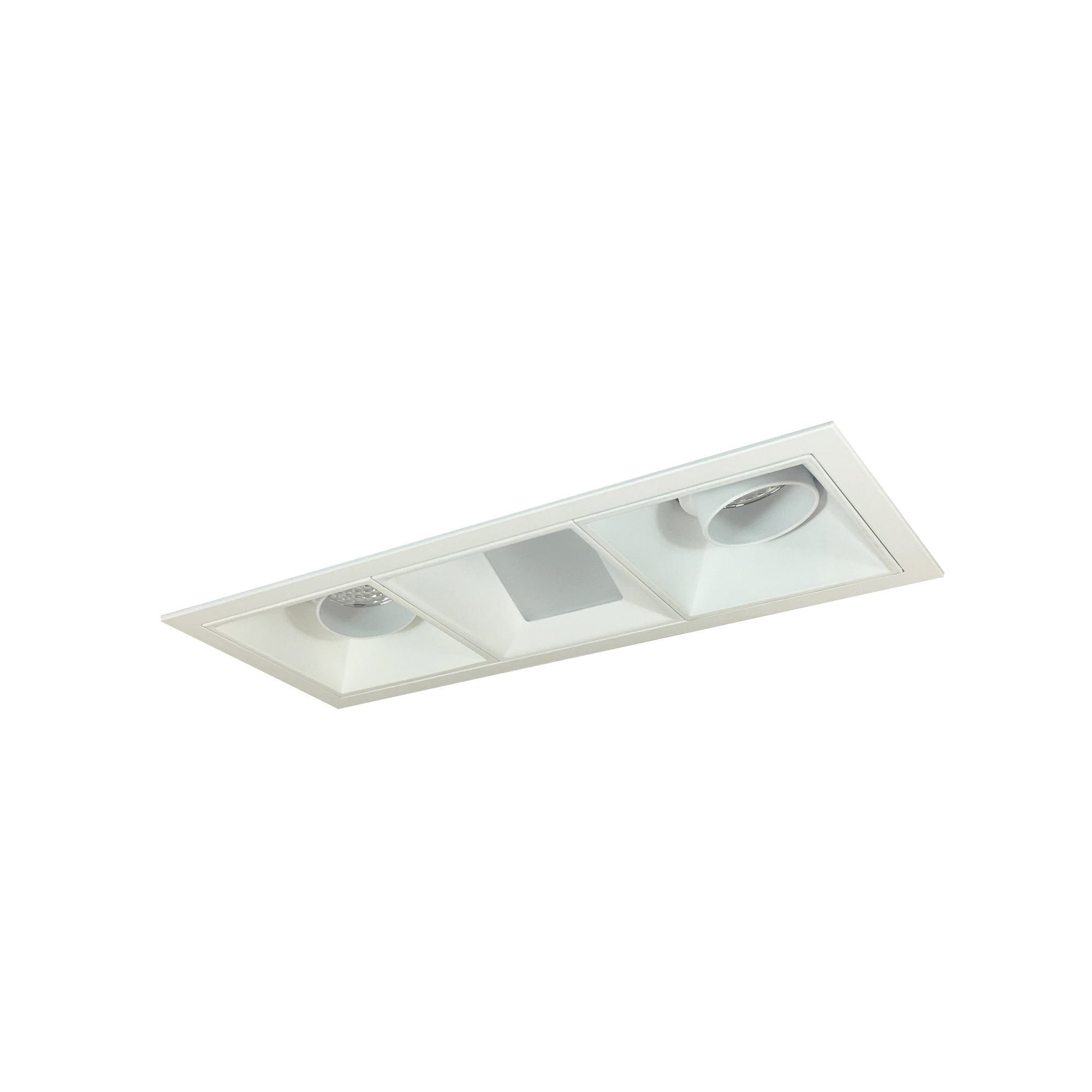 Nora Lighting NMIOT-13-MPW-AAW-50X-10-MPW - Recessed - Iolite MLS 3-Head Trim Kit, MPW Flange, 5000K, 1000lm, MPW Adj. Snoot/Wall Wash Trims
