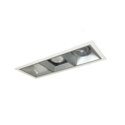 Nora Lighting NMIOT-13-MPW-AFW-27X-10-HZ - Recessed - Iolite MLS 3-Head Trim Kit, MPW Flange, 2700K, 1000lm, Haze Adj. Snoot/Fixed Downlt./Wall Wash Trims