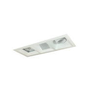 Nora Lighting NMIOT-13-MPW-AFW-40X-10-MPW - Recessed - Iolite MLS 3-Head Trim Kit, MPW Flange, 4000K, 1000lm, MPW Adj. Snoot/Fixed Downlt./Wall Wash Trims
