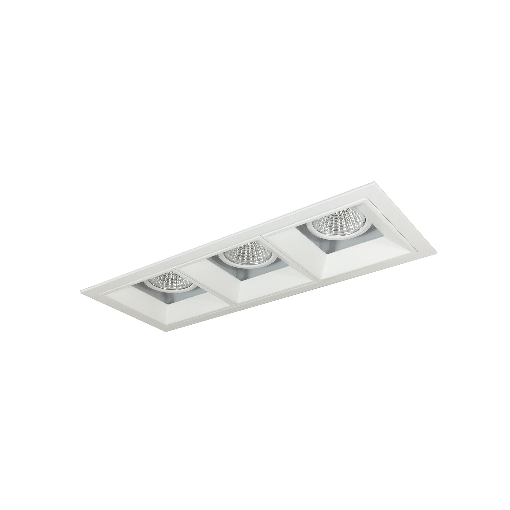Nora Lighting NMIOT-13-MPW-FFF-50X-10-MPW - Recessed - Iolite MLS 3-Head Trim Kit, MPW Flange, 5000K, 1000lm, MPW Fixed Downlt. Trims