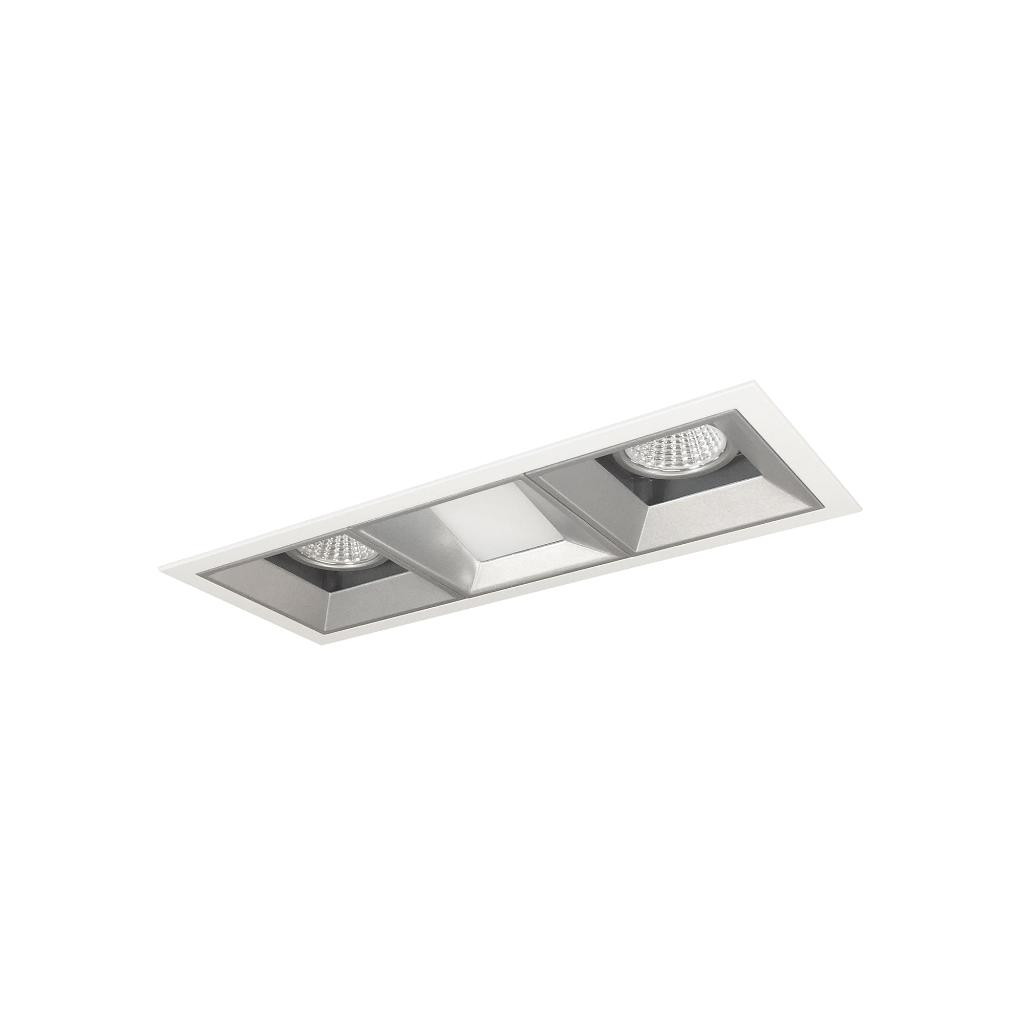 Nora Lighting NMIOT-13-MPW-FFW-27X-10-HZ - Recessed - Iolite MLS 3-Head Trim Kit, MPW Flange, 2700K, 1000lm, Haze Fixed Downlt./Wall Wash Trims