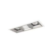 Nora Lighting NMIOT-13-MPW-FFW-35X-10-HZ - Recessed - Iolite MLS 3-Head Trim Kit, MPW Flange, 3500K, 1000lm, Haze Fixed Downlt./Wall Wash Trims