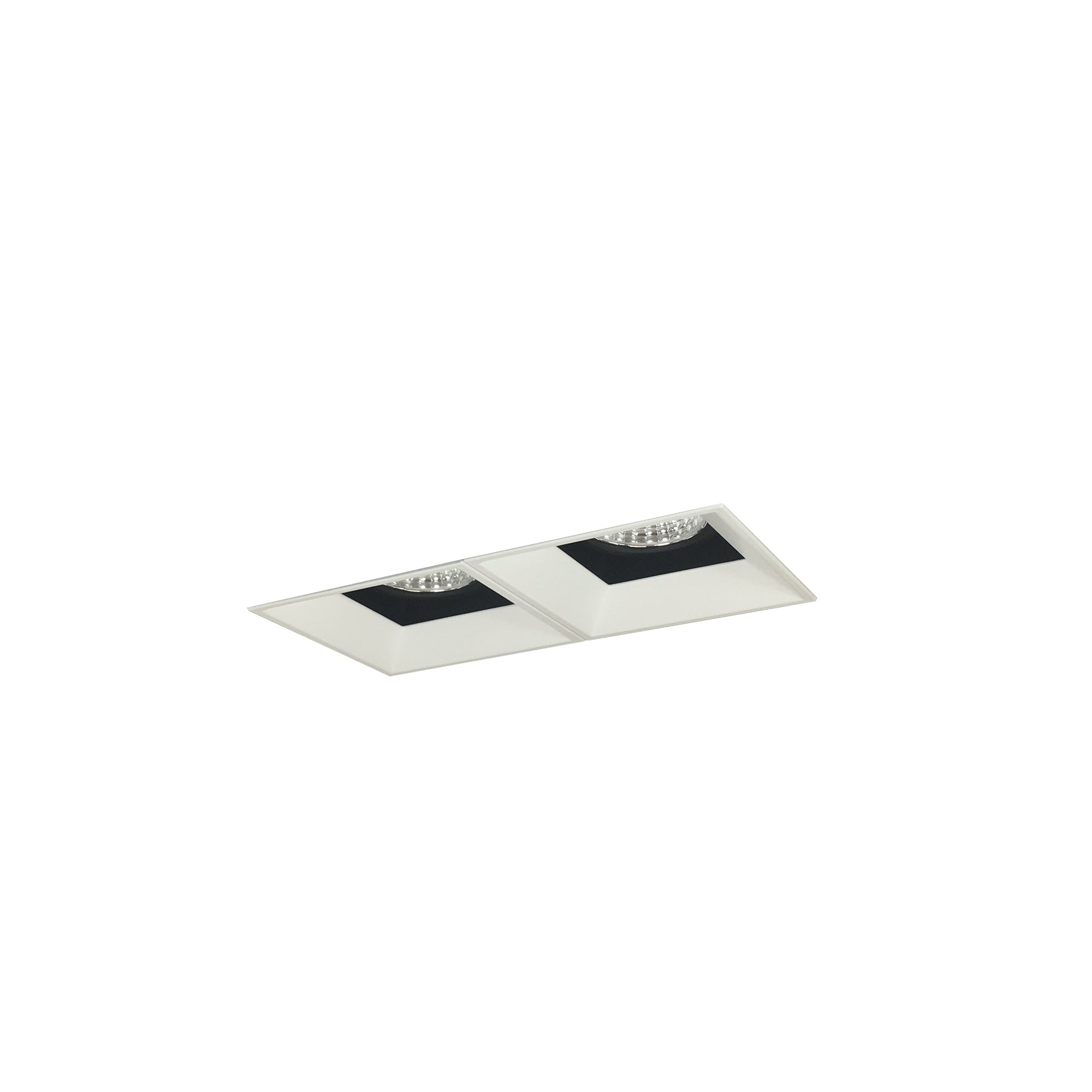Nora Lighting NMIOTL-12-NF-FF-40X-10-BMPW - Recessed - Iolite MLS 2-Head Trimless Reflector Kit, 4000K, 1000lm, Black/MPW Fixed Downlt. Trims