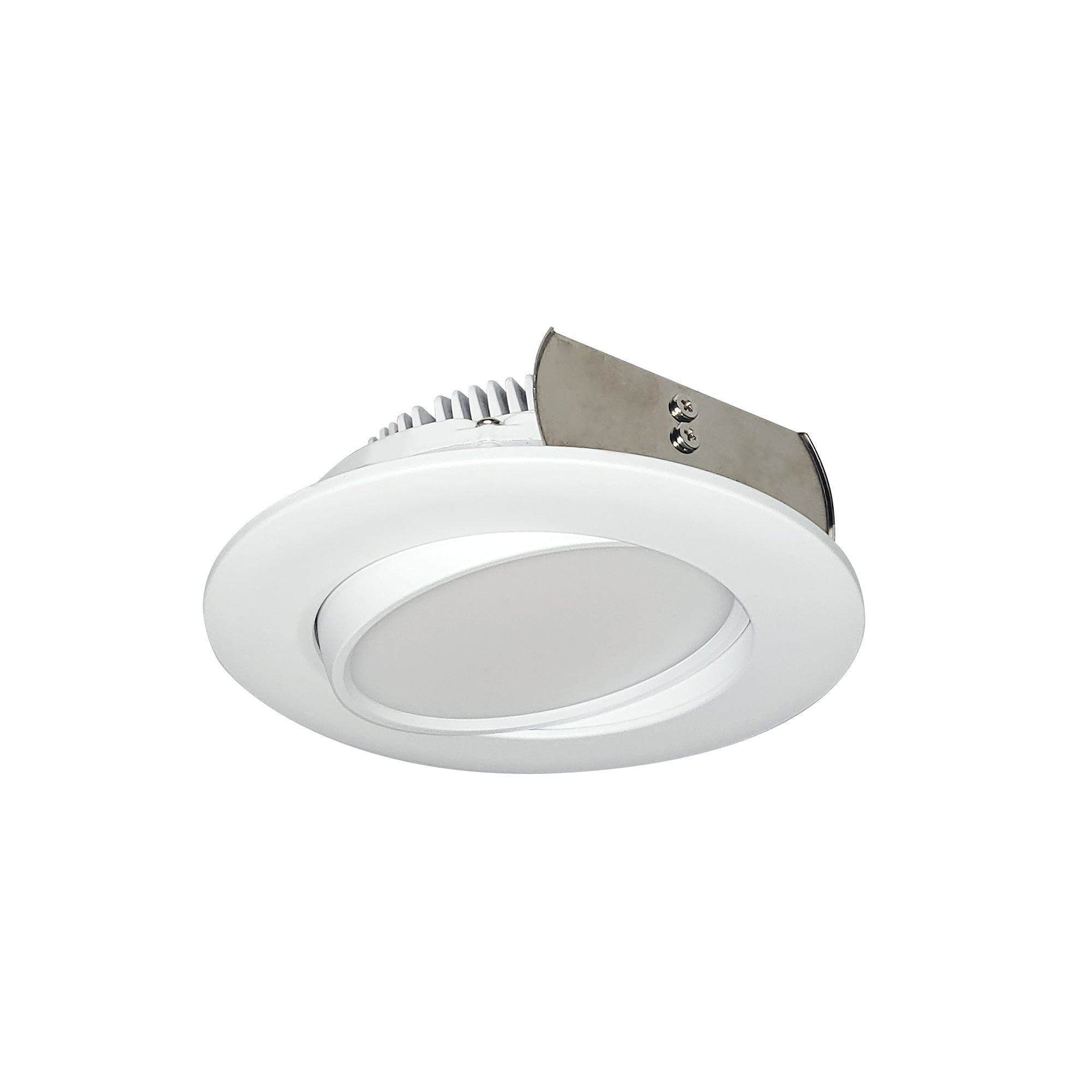 Nora Lighting NOXAC-4RGTWWW - Recessed - 4 Inch AC Onyx Round Adjustable LED Retrofit, 800lm / 11W, Selectable CCT, White Finish