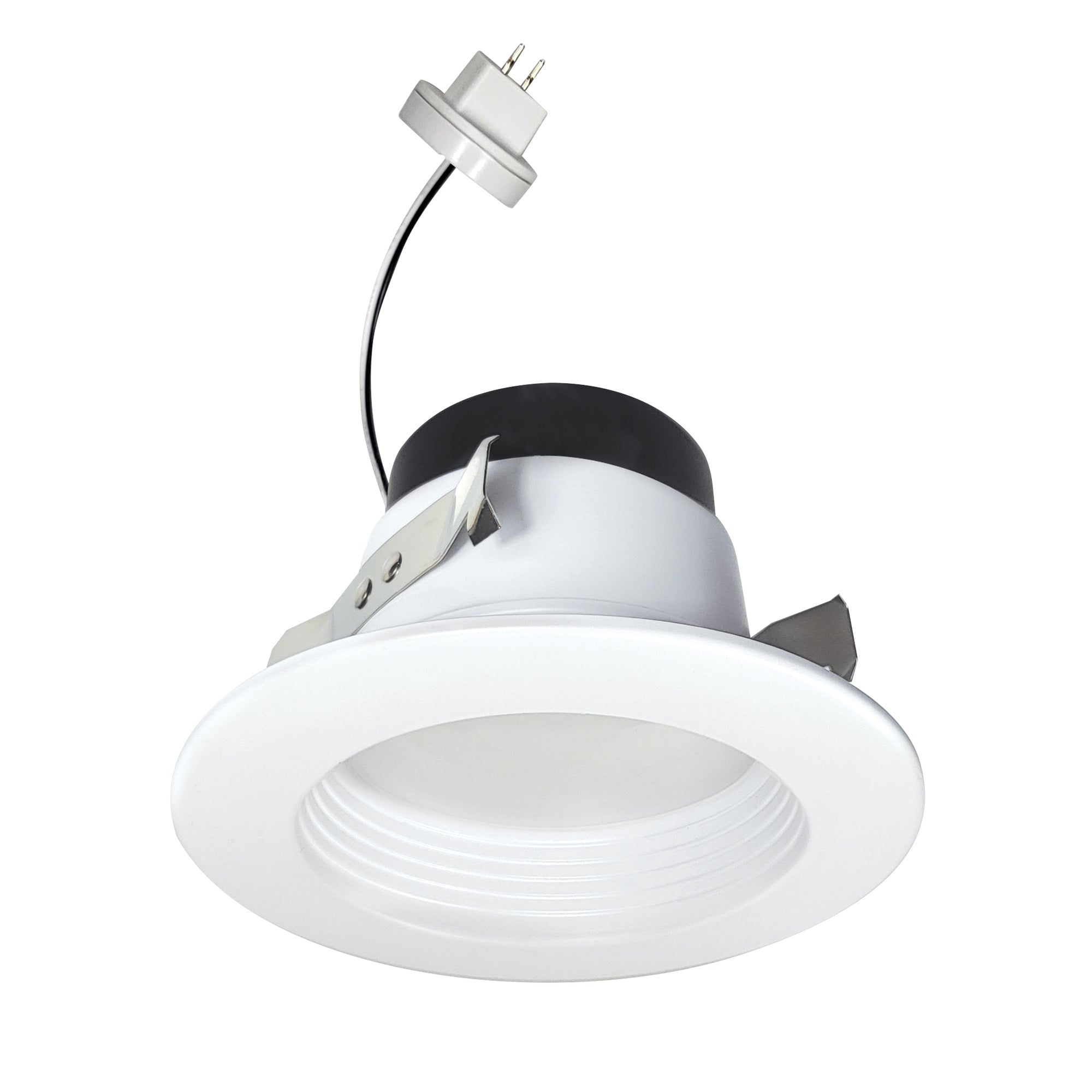 Nora Lighting NOXLV-4R2TWWW - Recessed - 4 Inch Onyx 12Vac Retrofit Baffle, 800lm / 11W, Selectable CCT, White Finish
