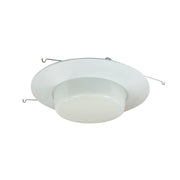 Nora Lighting NP-24 - Recessed - 6 Inch Drop Opal Lens w/ Plastic Trim, White