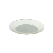 Nora Lighting NP-26 - Recessed - 6 Inch Flat Frosted Lens w/ Plastic Trim, White