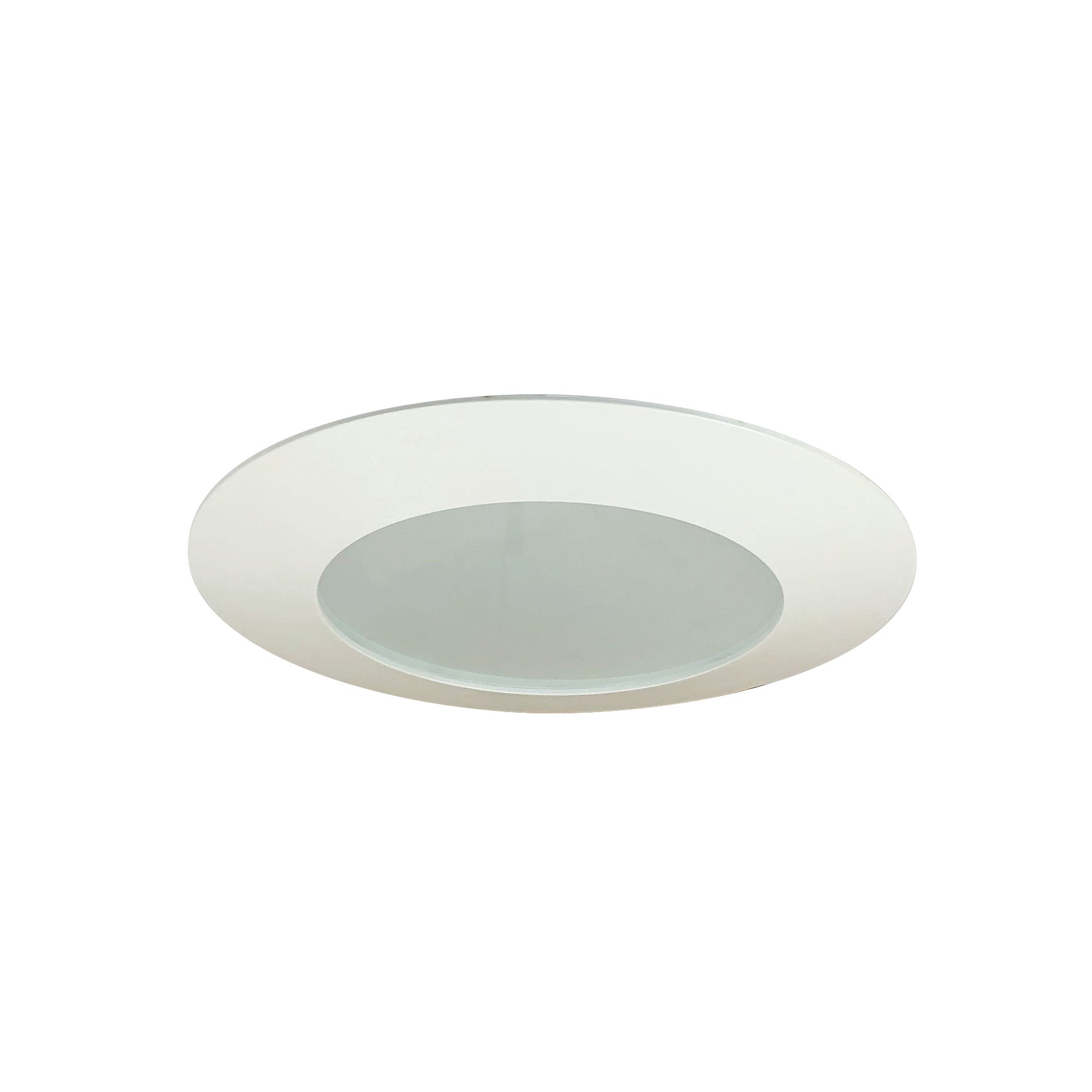 Nora Lighting NP-26 - Recessed - 6 Inch Flat Frosted Lens w/ Plastic Trim, White