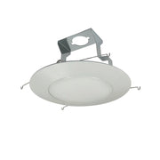 Nora Lighting NP-322 - Recessed - 6 Inch Albalite Lens w/ Plastic Trim & Bracket, White