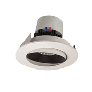 Nora Lighting NPR-4RC40XBW - Recessed - 4 Inch Pearl LED Round Adjustable Cone Retrofit, 1000lm / 12W, 4000K, Black Reflector / White Flange