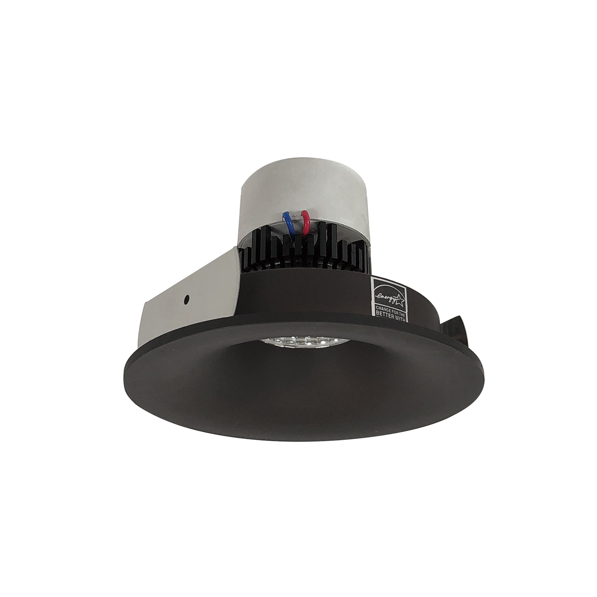 Nora Lighting NPR-4RNBCDXBZ - Recessed - 4 Inch Pearl LED Round Bullnose Retrofit, 800lm / 12W, Comfort Dim, Bronze Finish
