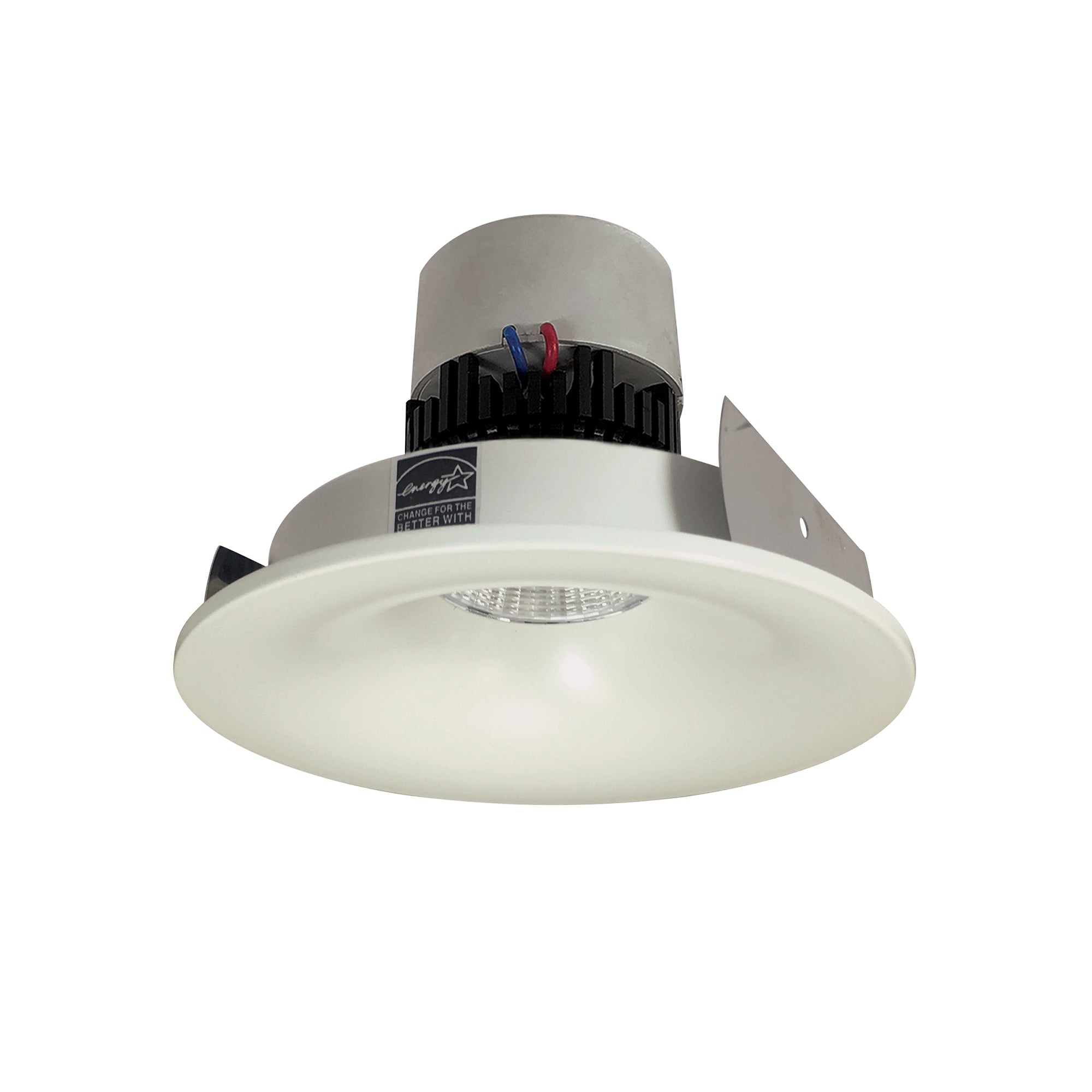 Nora Lighting NPR-4RNB35XWW - Recessed - 4 Inch Pearl LED Round Bullnose Retrofit, 1000lm / 12W, 3500K, White Finish