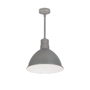 Nora Lighting NRLM-10ST3040GMWLE4/60 - Recessed - 10 Inch RLM 60 Inch Stem Mounted LED Shade, 3000lm, 4000K, Gun Metal/White, 120V 0-10V/Triac/ELV & 277V 0-10V Dimming