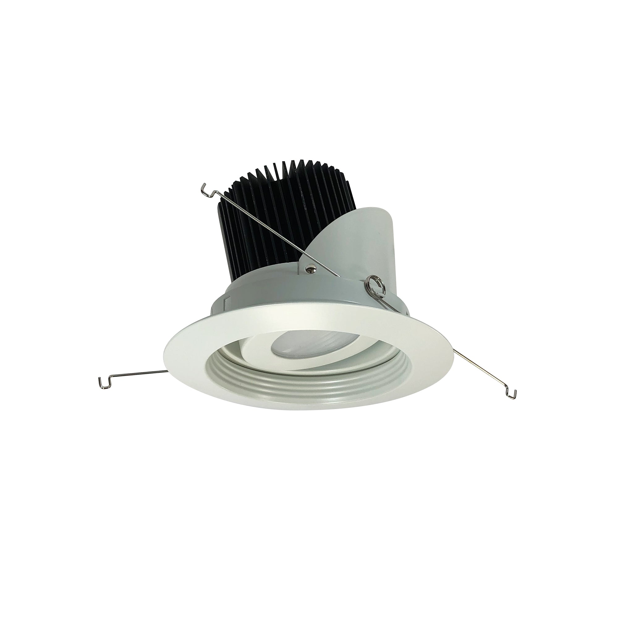 Nora Lighting NRM2-517L2530SWW - Recessed - 5 Inch Marquise II Round Regressed Adj. Baffle Trim, 33-Degrees Spot, 2500lm, 3000K, White (Not Compatible with NHRM2-525 Housing)