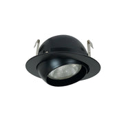 Nora Lighting NS-18B - Recessed - 4 Inch Adjustable Eyeball w/ Metal Trim, Black