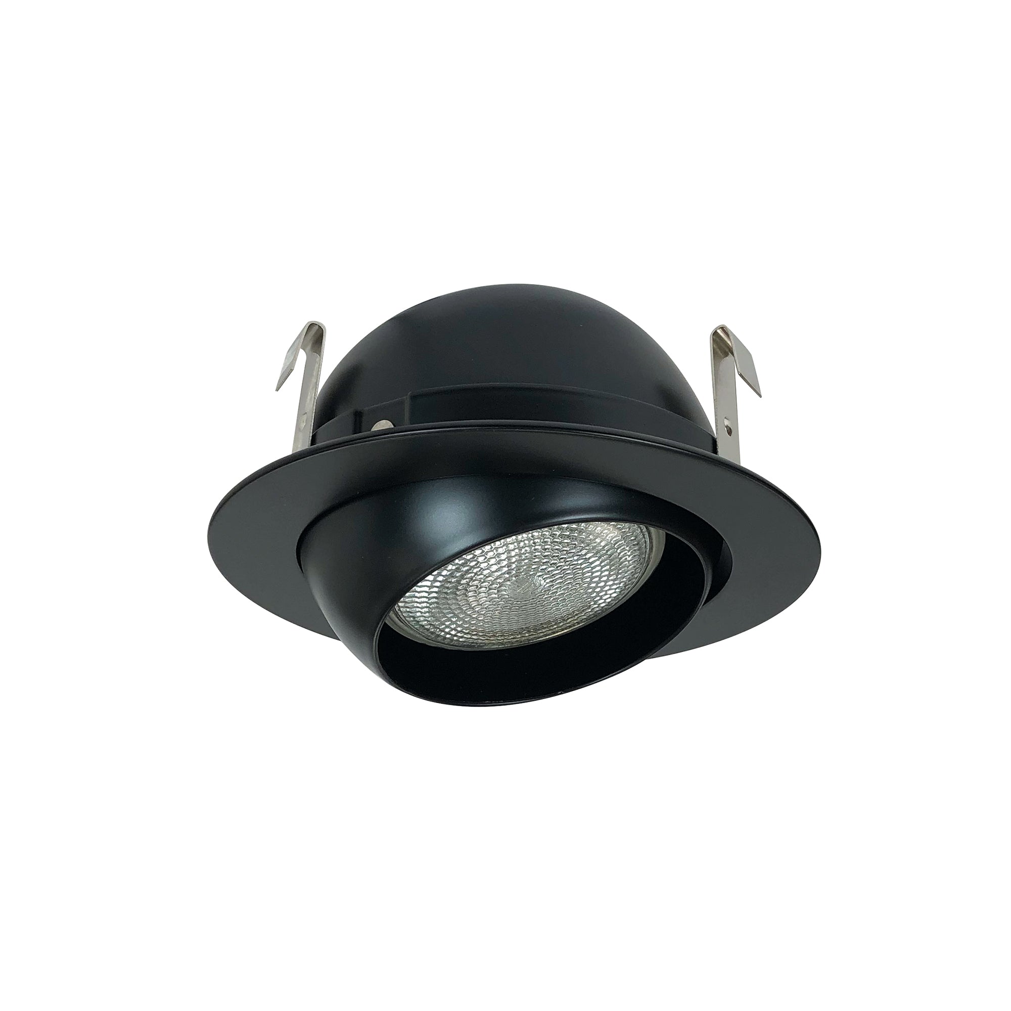 Nora Lighting NS-18B - Recessed - 4 Inch Adjustable Eyeball w/ Metal Trim, Black