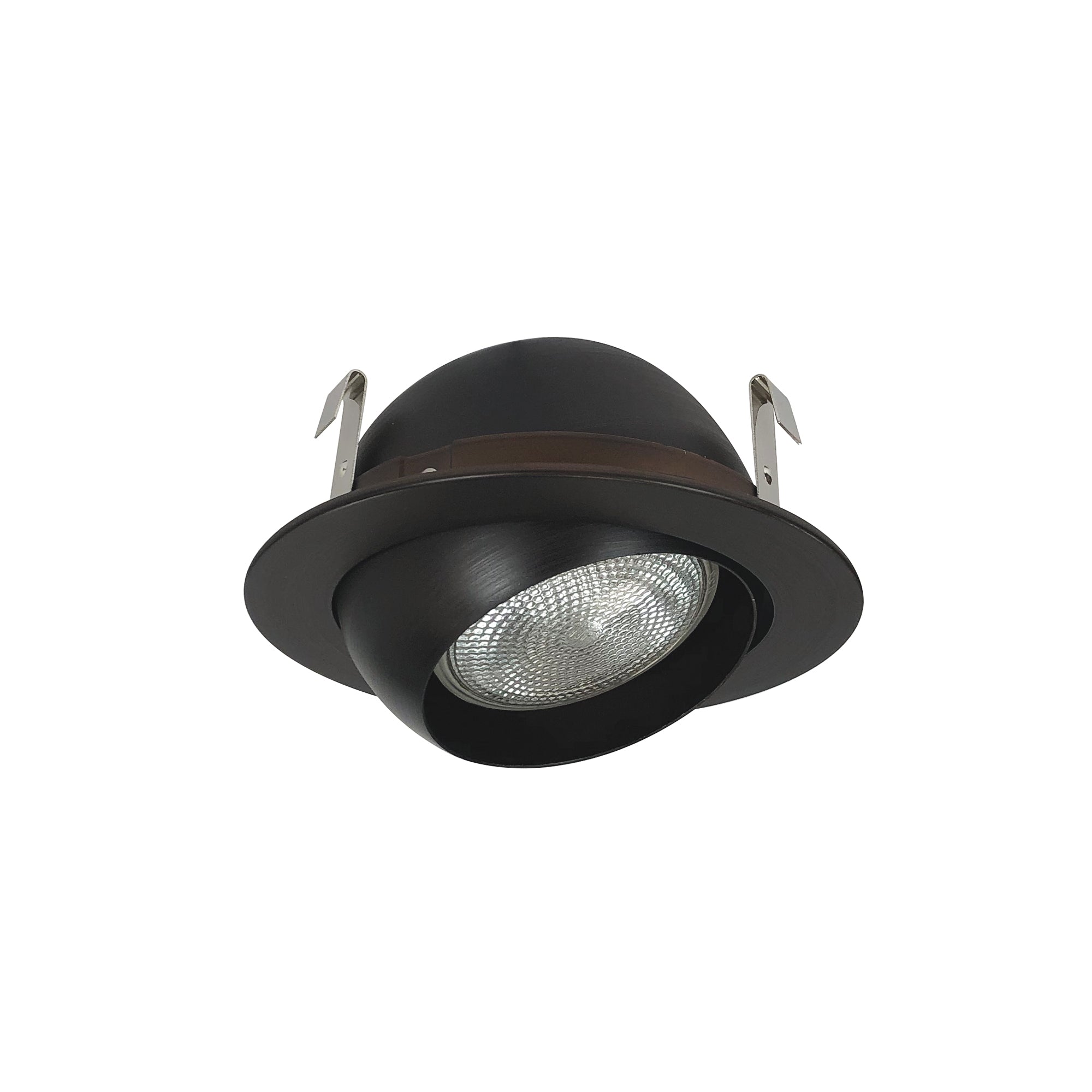 Nora Lighting NS-18BZ - Recessed - 4 Inch Adjustable Eyeball w/ Metal Trim, Bronze