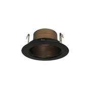 Nora Lighting NS-40BZBZ - Recessed - 4 Inch Bronze Stepped Metal Baffle Trim w/ Bronze Metal Ring
