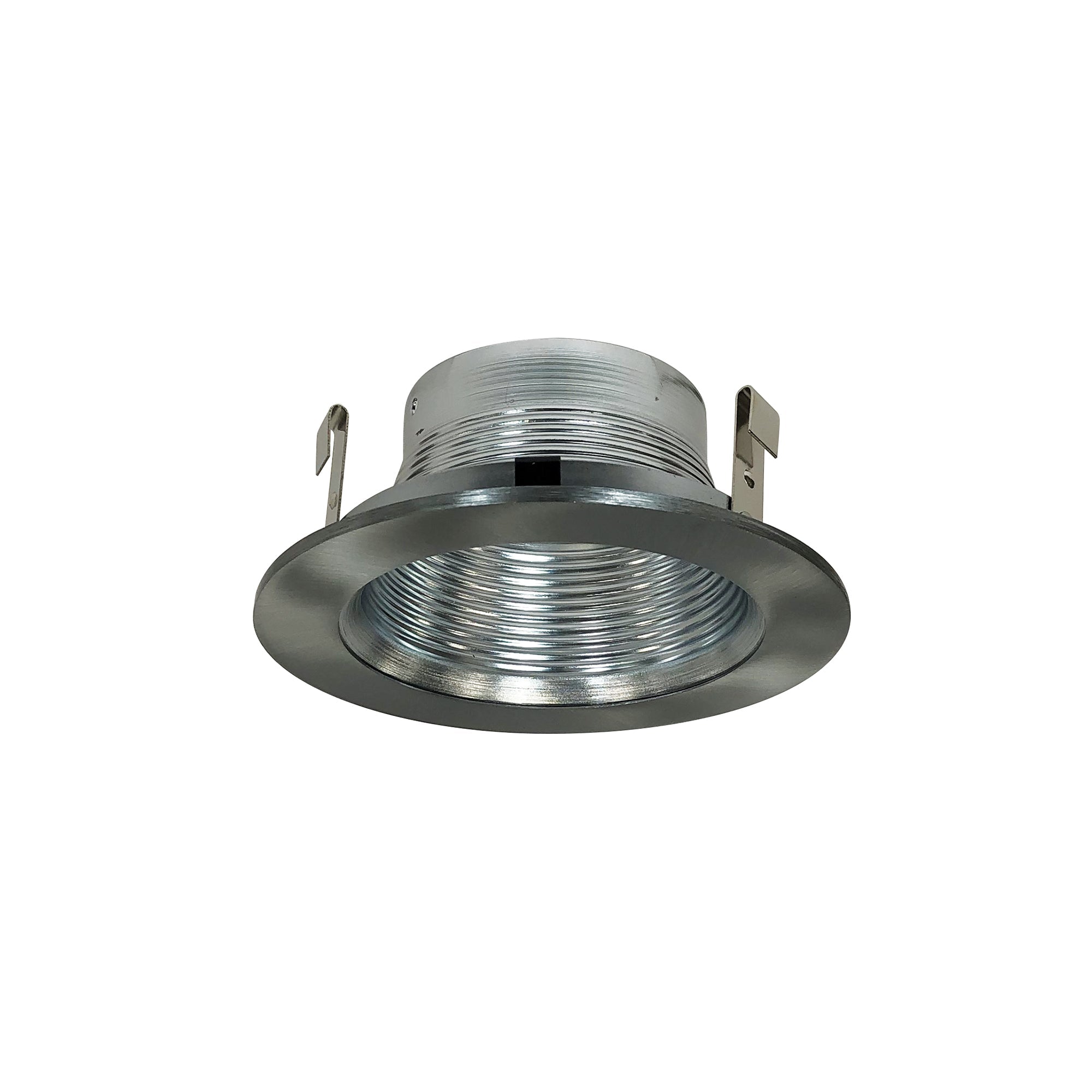 Nora Lighting NS-40N - Recessed - 4 Inch Natural Metal Stepped Metal Baffle Trim w/ Natural Metal Ring