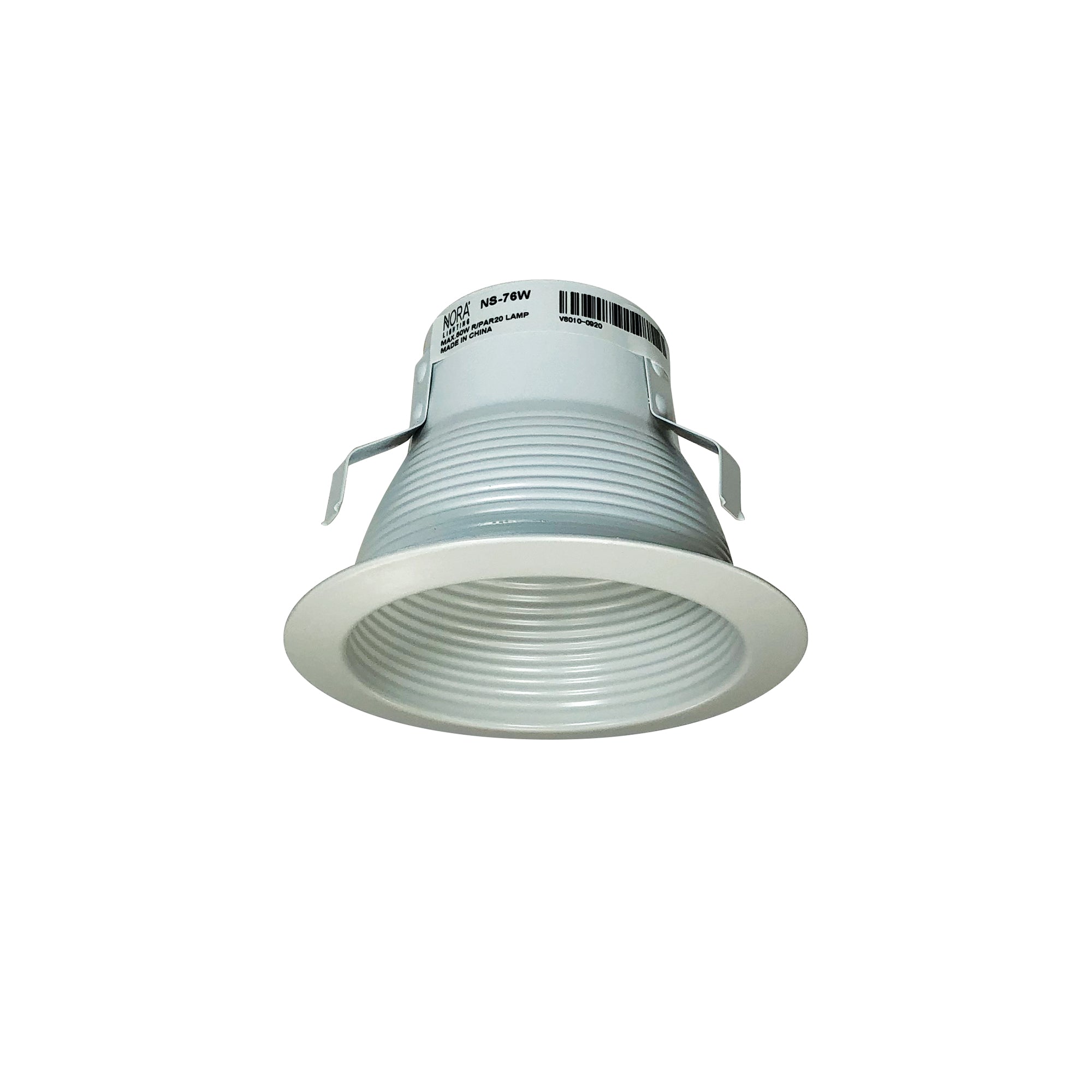 Nora Lighting NS-76W - Recessed - 4 Inch LENSLESS WHT BAF SHWR & FLG