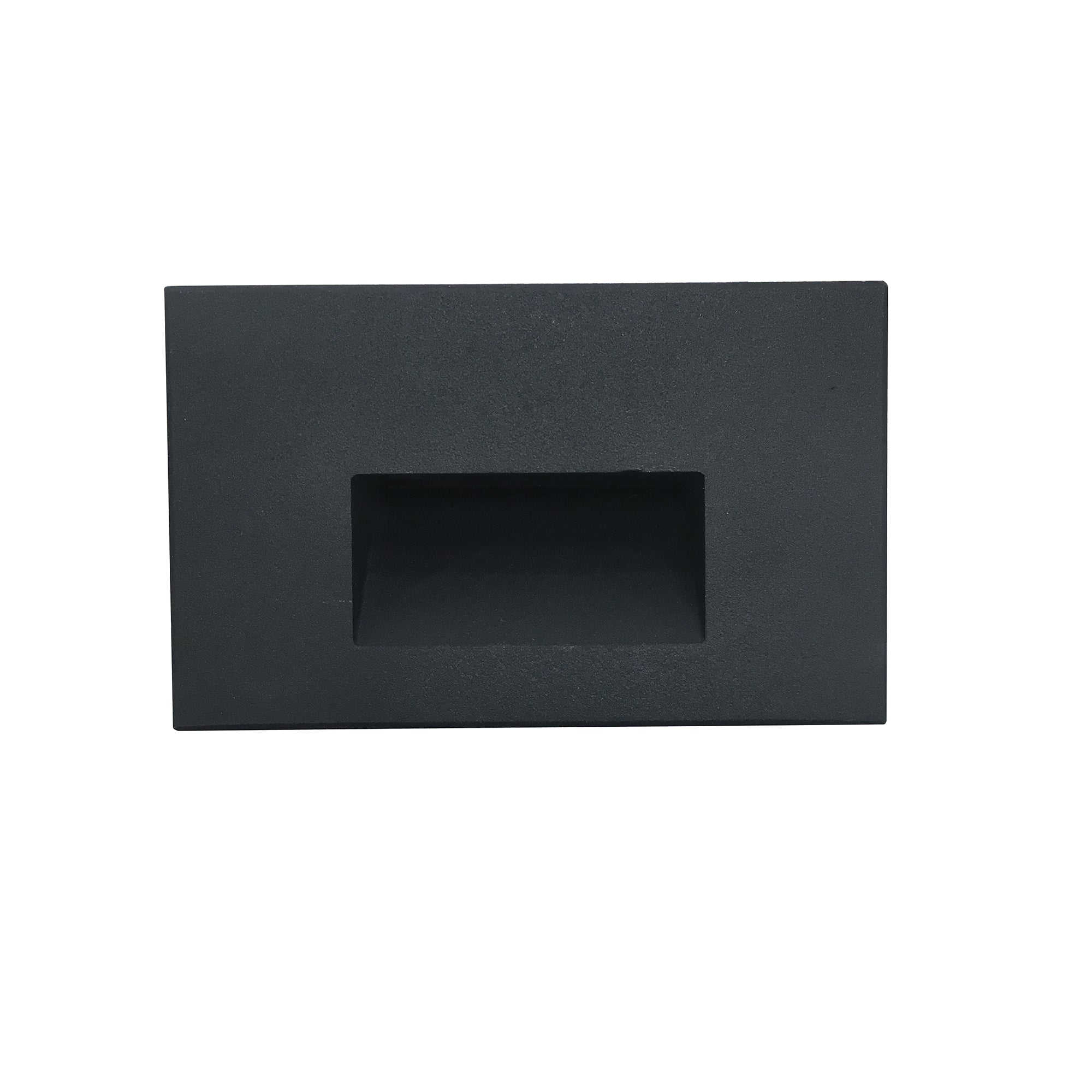 Nora Lighting NSW-740/30B - Step Light - Ari LED Step Light w/ Horizontal Wall Wash Face Plate, 88lm / 5W, 3000K, Black Finish