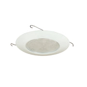 Nora Lighting NT-23 - Recessed - 6 Inch Fresnel Shower Lens w/ Metal Trim, White