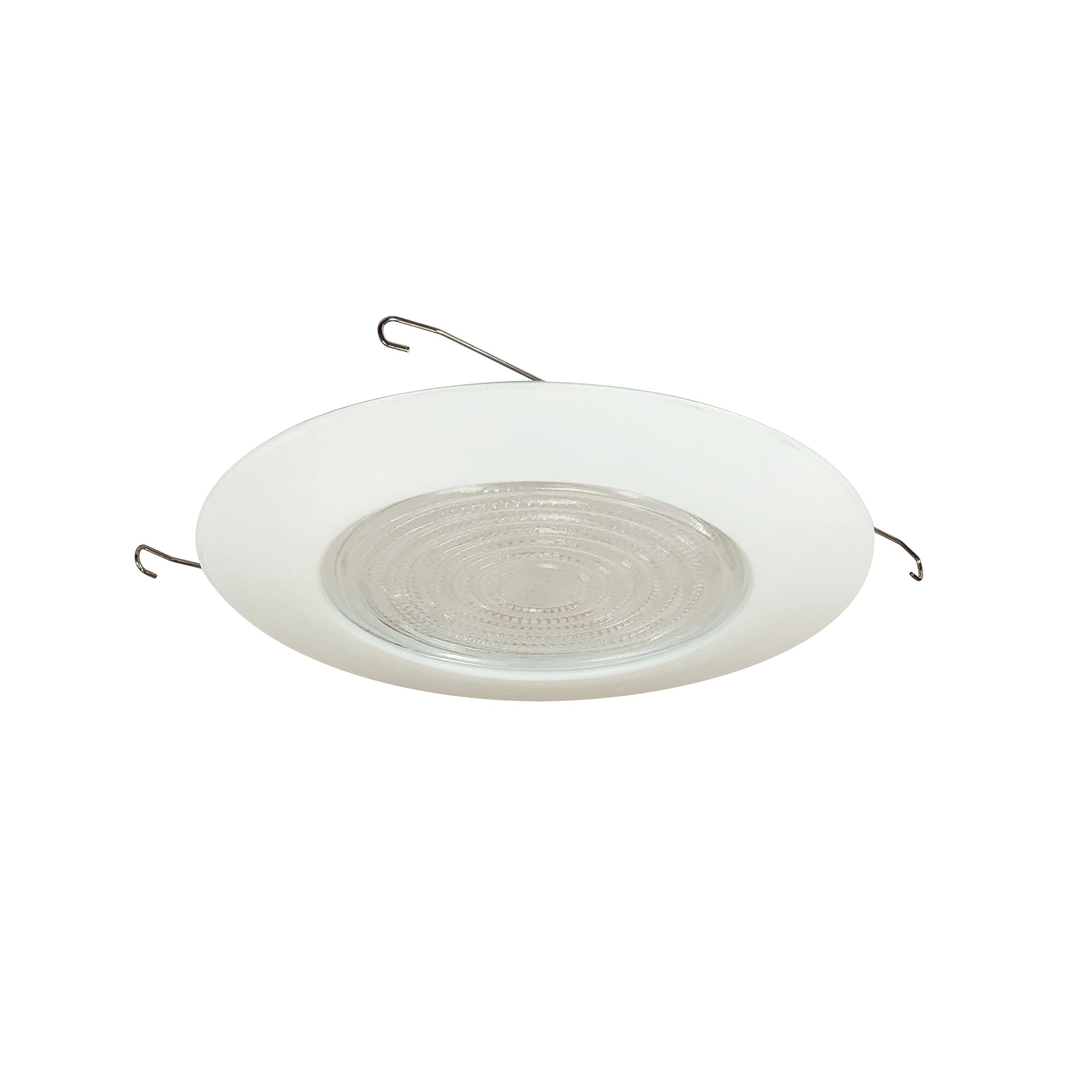 Nora Lighting NT-23 - Recessed - 6 Inch Fresnel Shower Lens w/ Metal Trim, White