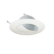 Nora Lighting NT-25 - Recessed - 6 Inch Half Moon Wall Wash Trim w/ Reflector, White