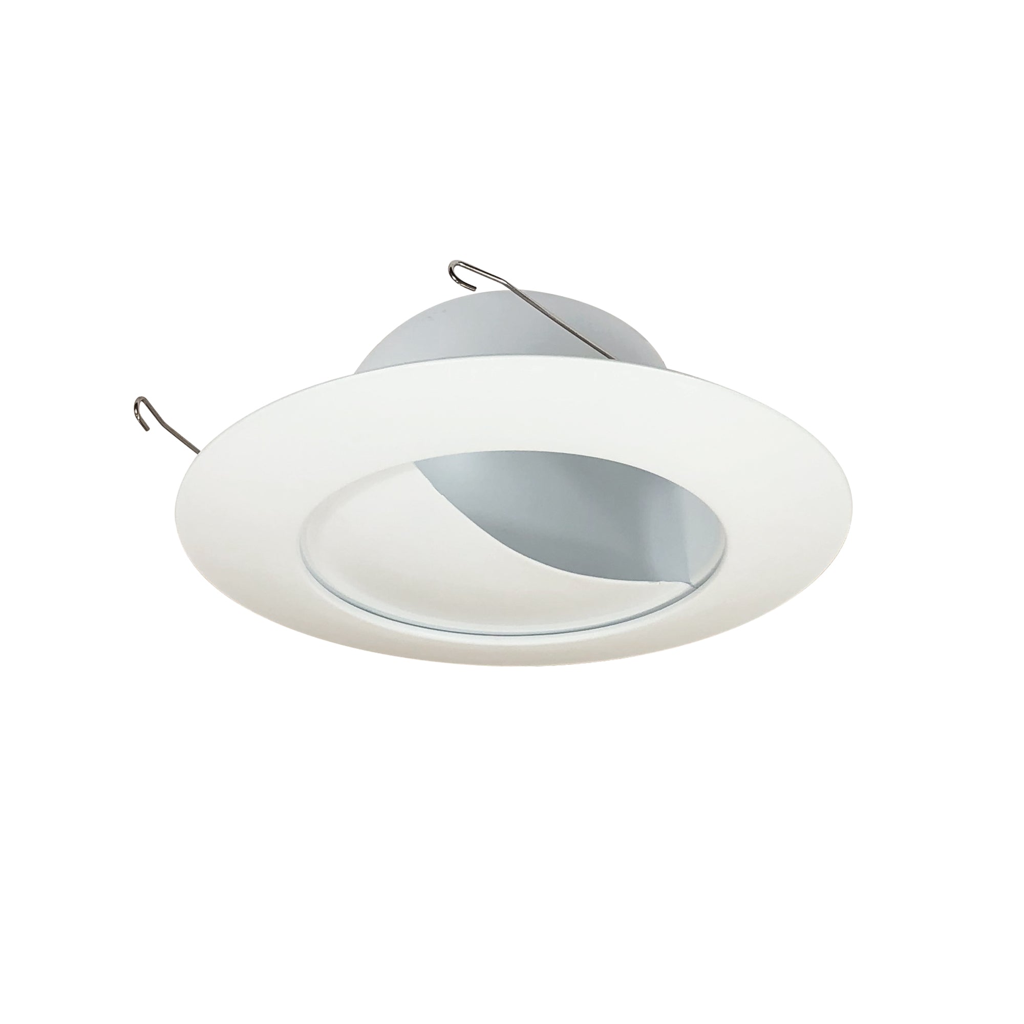 Nora Lighting NT-25 - Recessed - 6 Inch Half Moon Wall Wash Trim w/ Reflector, White