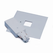 Nora Lighting NT-2311S - Track - Live End Feed with Cover, 2 Circuit Track, Silver