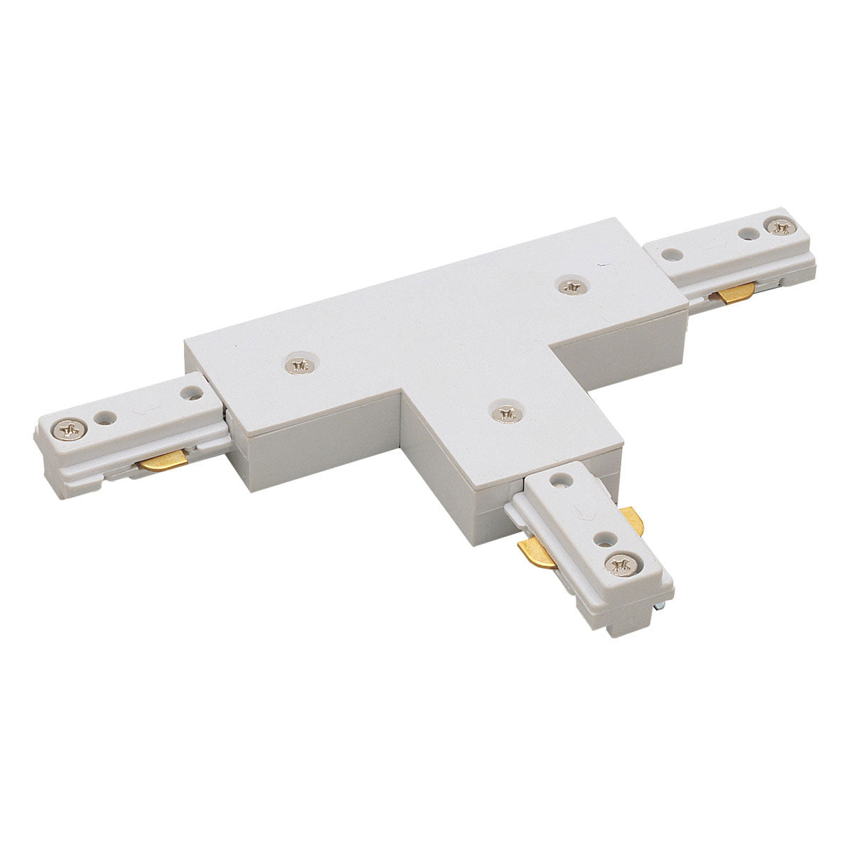 Nora Lighting NT-2314W - Track - T Connector, 2 Circuit Track, Right Polarity, White