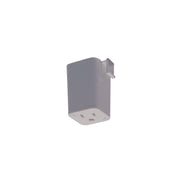 Nora Lighting NT-327S/L - Track - Outlet Adaptor, 1 or 2 circuit track, L-style, Silver