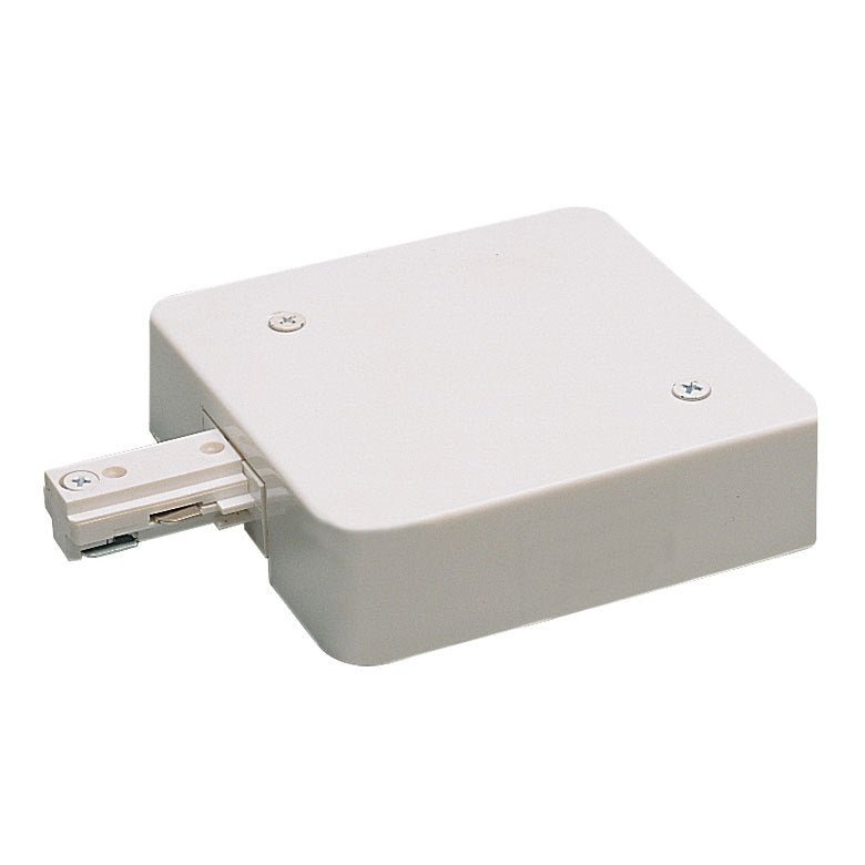 Nora Lighting NT-348W/0.5A T-Bar Live End Feed w Current Limiter, 0.5 Amps, 1 Circuit Track, White