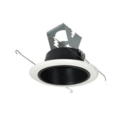 Nora Lighting NT-5010B - Recessed - 5 Inch Stepped Baffle w/ Metal Ring & Bracket, Black/White