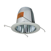 Nora Lighting NT-5014C - Recessed - 5 Inch Air-Tight Cone Reflector w/ Metal Ring, Clear/White