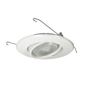 Nora Lighting NT-5060W - Recessed - 5 Inch PAR30 Adj. Gimbal Ring w/ Metal Trim, White
