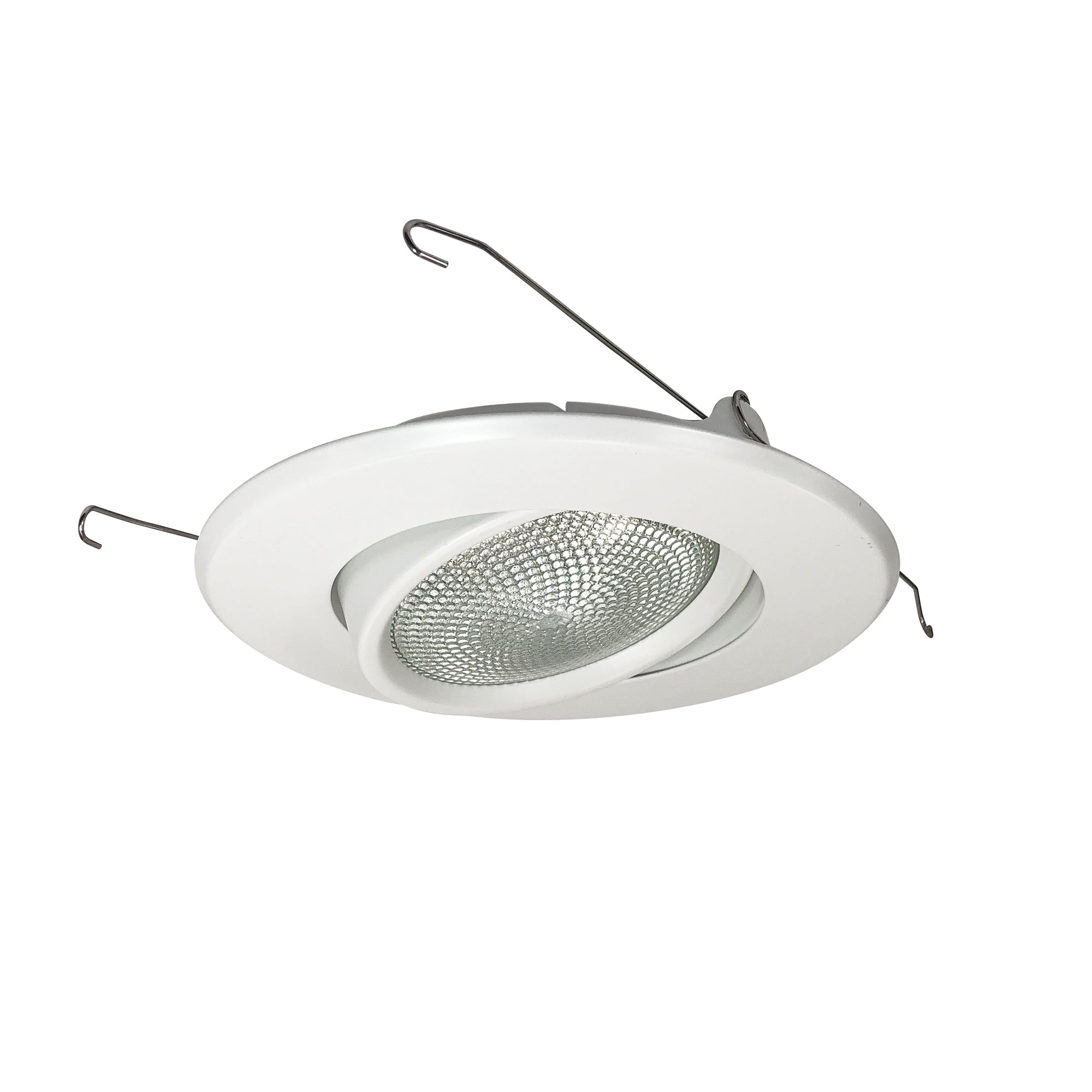 Nora Lighting NT-5060W - Recessed - 5 Inch PAR30 Adj. Gimbal Ring w/ Metal Trim, White