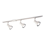 Nora Lighting NTL-150 - Track - 4-ft Track Pack with (3) Step Cylinder PAR30 Track Heads, White