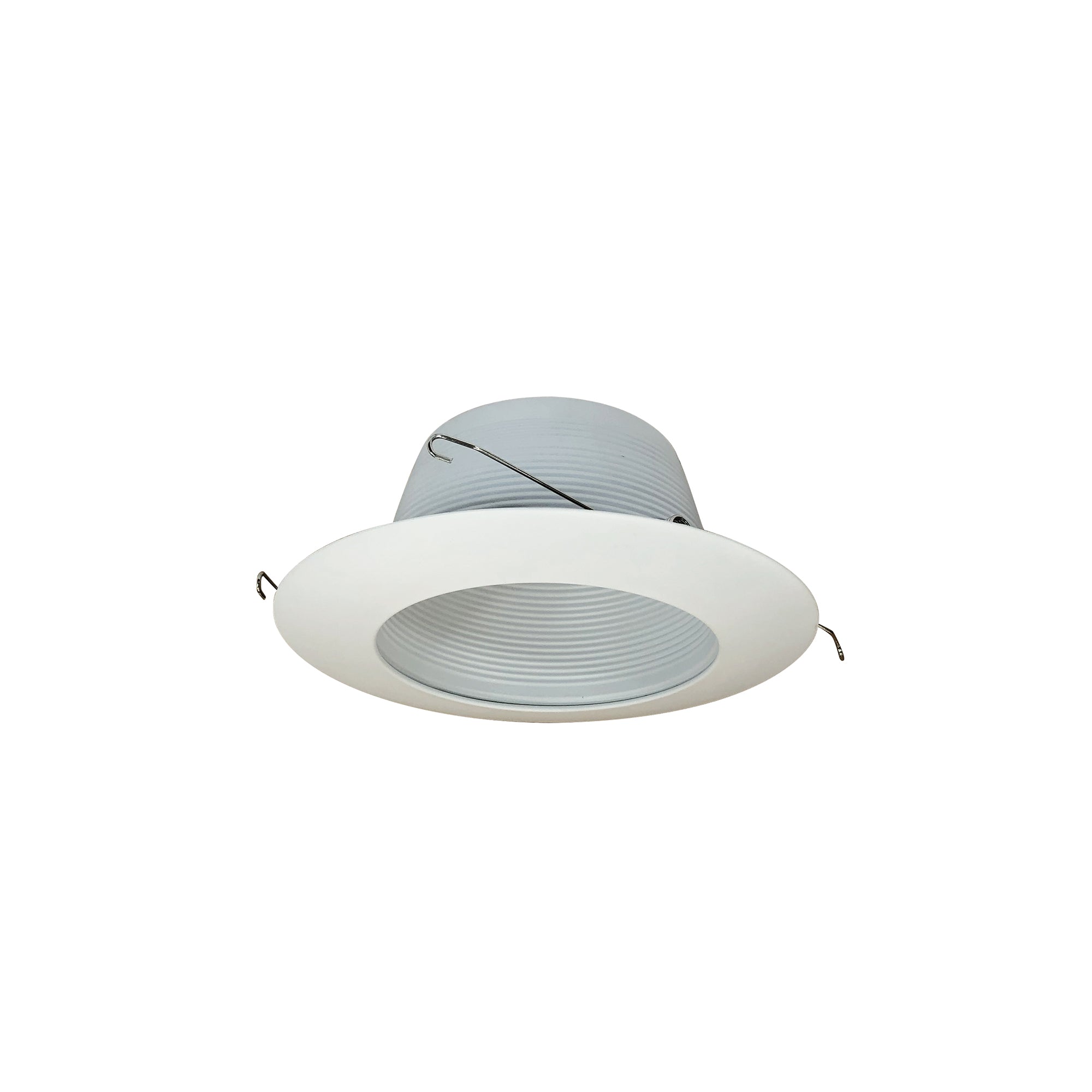 Nora Lighting NTM-29WW - Recessed - 6 Inch White Stepped Baffle w/ White Metal Ring