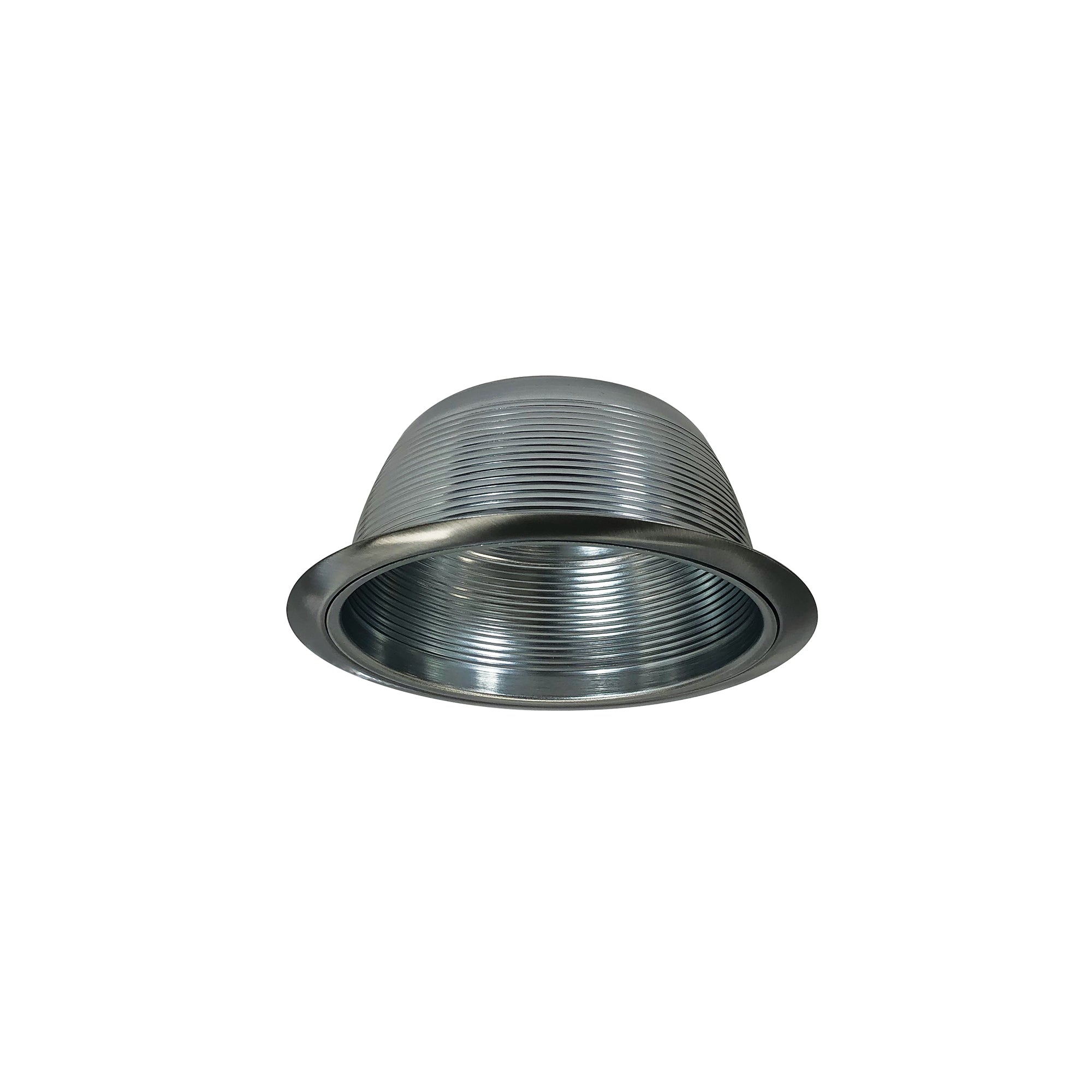 Nora Lighting NTM-32 - Recessed - 6 Inch BR/PAR30 Stepped Baffle w/ Metal Ring, Natural Metal