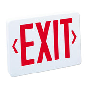 Nora Lighting NX-603-LED/R Thermoplastic LED Exit Sign, Battery Backup, Red Letters White Housing, Battery Backup