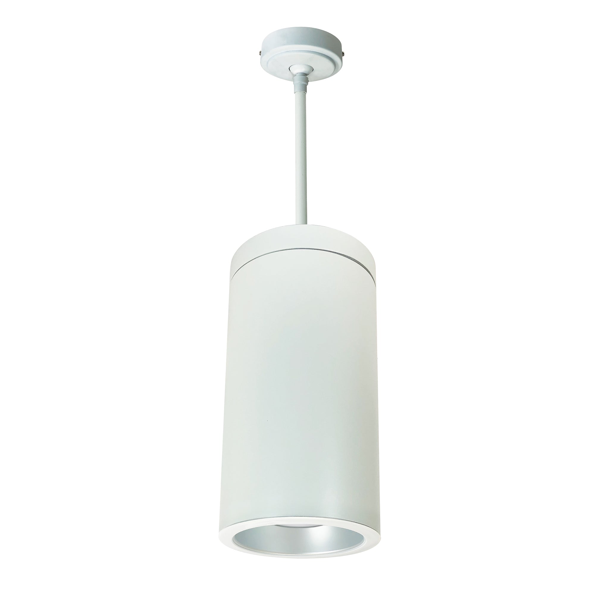 Nora Lighting NYLD2-6P10130HZWW4 - Cylinder - 6 Inch Cobalt Pendant Mount Cylinder, White, 1000L, 3000K, Haze/White Reflector, 120V Triac/ELV/0-10V & 277V 0-10V Dimming